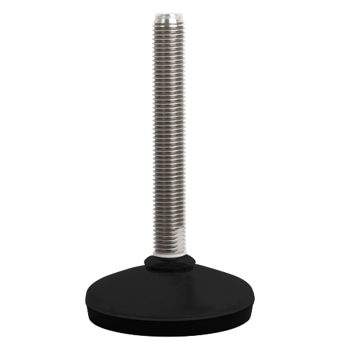 7101615008390 Consisting of:
1x Leveling feet M16 thread
Thread length: 150mm
Material thread: 1.4301
1x Base Ø83mm
Material base: Polyamide
Colour base: Black
Static load: 20.000 N
Maximum angle: 16°